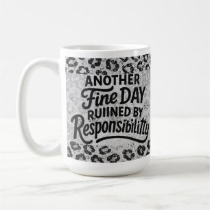 Mug Humour et responsabilité Imprimé léopard