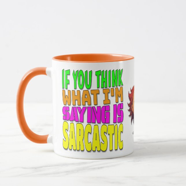 Mug Humour Funny Sarcastique Commentaire Femme Caricat (Gauche)