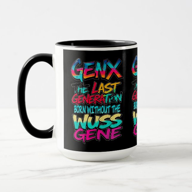 Mug Humour Gen X Noir (Gauche)