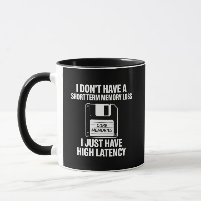 Mug Humour Informatique Rétro à Latence Élevée (Gauche)