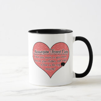 Mug Humour norvégien d'empreintes de pattes de chat de