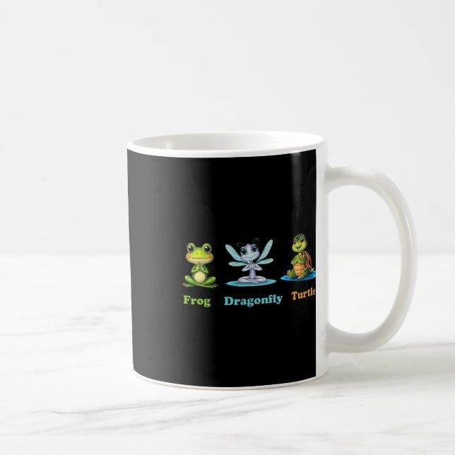 Mug Humour politique subtil Grenouille libellule Yoga (Droite)