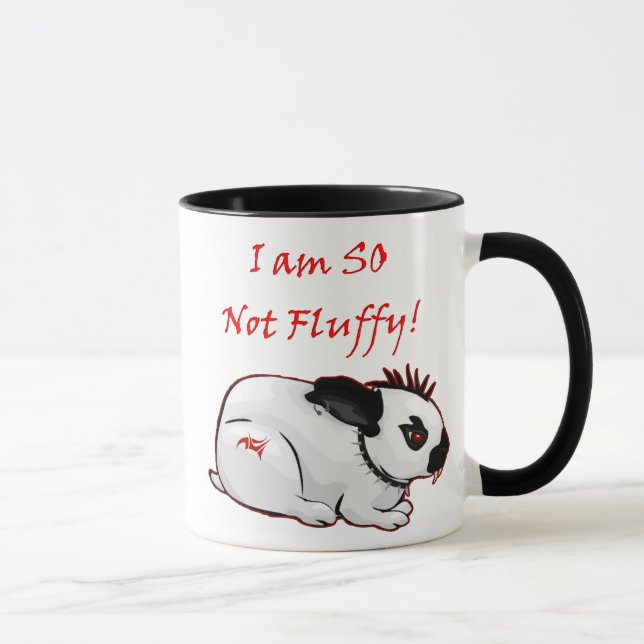 Mug Humour punk non pelucheux de lapin de Goth (Droite)