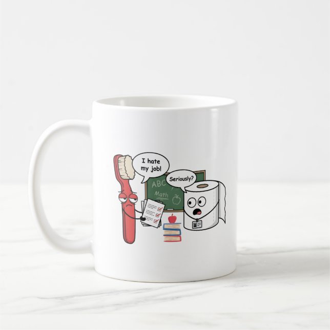 Mug Humour sarcastique Graphique Prof de maths Drôle S (Gauche)