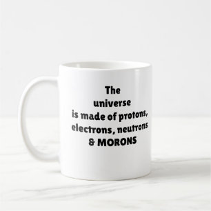 Mug Humour scientifique sur les protons, les électrons