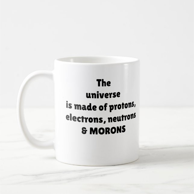 Mug Humour scientifique sur les protons, les électrons (Gauche)