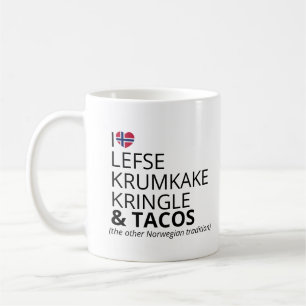 Mug Humour sur la nourriture scandinave Lefse & Tacos