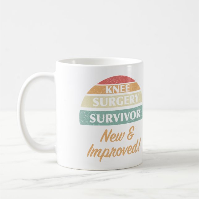 Mug Humour survivant de la chirurgie du genou (Gauche)
