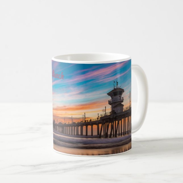 Mug Huntington Beach Pier au coucher du soleil (Devant droit)