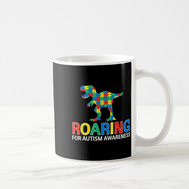 Mug Hurlant pour la sensibilisation à l'autisme t rex  (Droite)