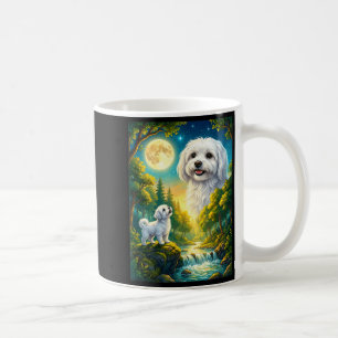 Mug Hurlement à la lune mème animal chien maltais