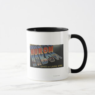 Mug Huron, Ohio - Lac Érié - Scènes de grandes lettres