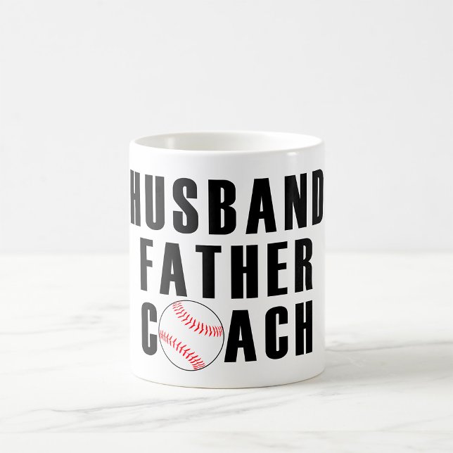 Mug Husband Father Coach Baseball Dad Quote (Créateur téléchargé)