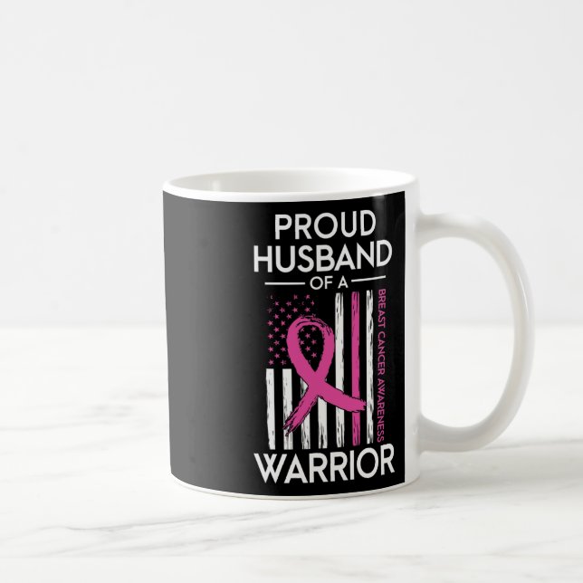 Mug Husband Of A Warrior Breast Cancer Awareness Suppo (Droite)