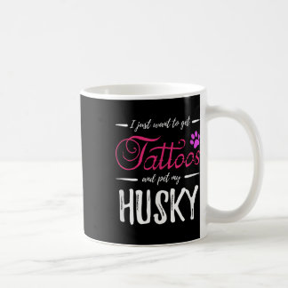 Mug Husky Amoureux des chiens Tattoo Funny Chien Maman