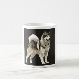 Mug Husky, Dessin de chien de fond Darm