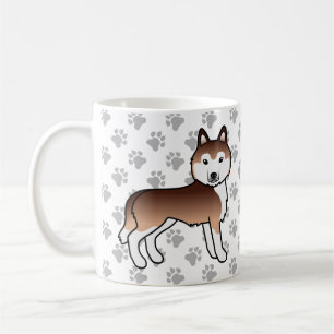 Mug Husky Sibérien Cuivre Chien de Dessin Animé & Patt
