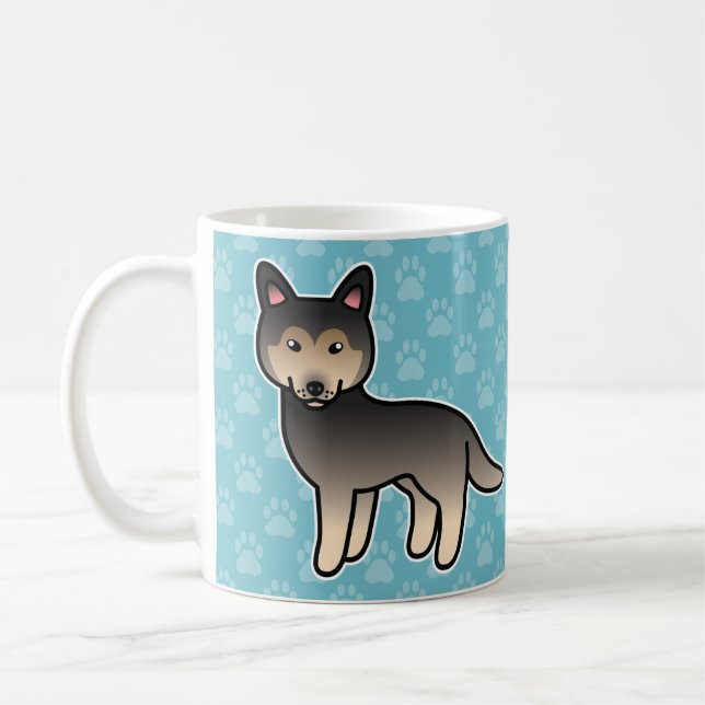 Mug Husky sibérien de dessin animé Agouti (Gauche)