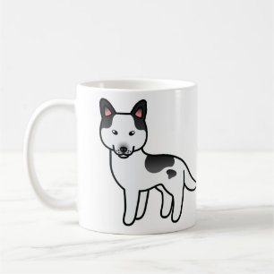 Mug Husky Sibérien de dessin animé pie noir