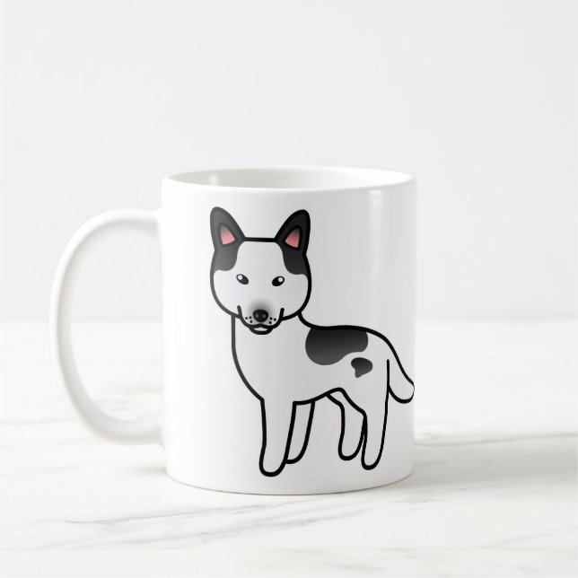 Mug Husky Sibérien de dessin animé pie noir (Gauche)