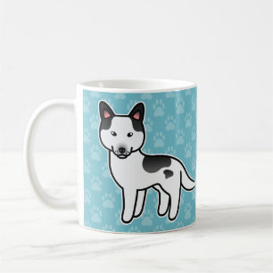 Mug Husky Sibérien de dessin animé pie noir