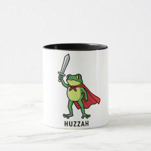 Mug Huzzah Frog Chevalier Drôle Citation mème épée