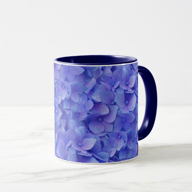 Mug Hydrangea bleu (Devant droit)