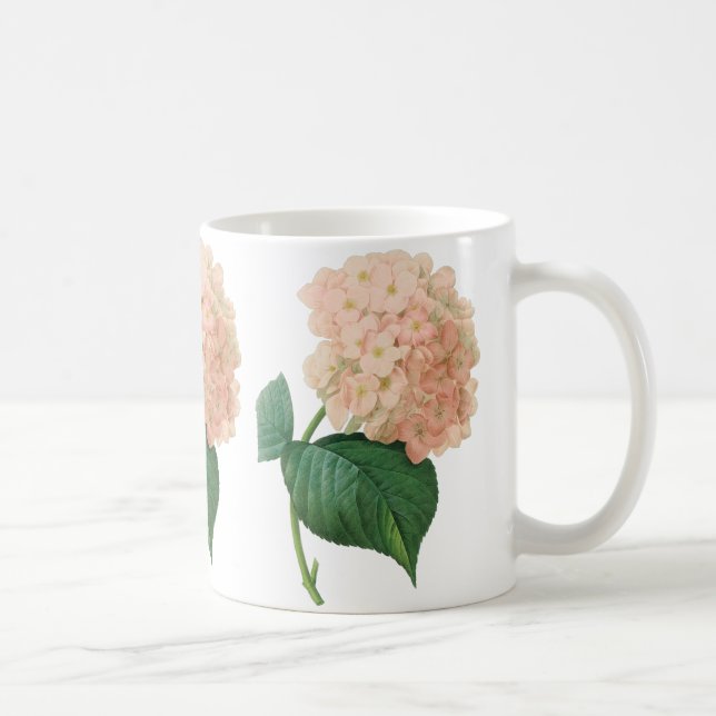 Mug Hydrangea Rose Vintage Hortensia Fleur de Redoute (Droite)
