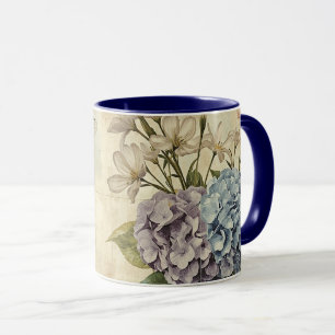 Mug Hydrangeas et Libellule Shabby Chic