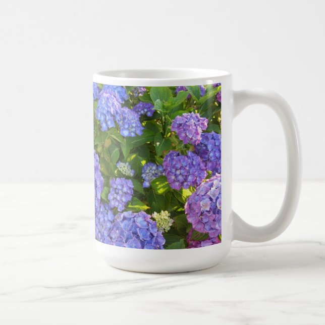 Mug Hydrangeas Violettes et Bleues (Droite)