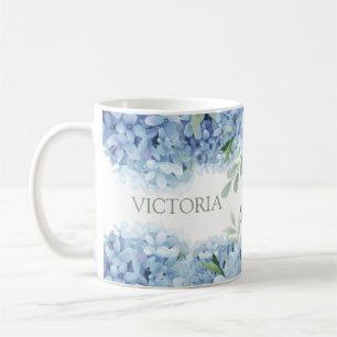 Mug Hydrangée florale personnalisée