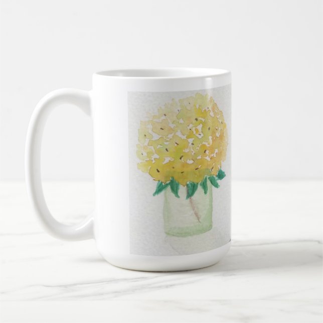 Mug Hydrangées jaunes dans un vase (Gauche)