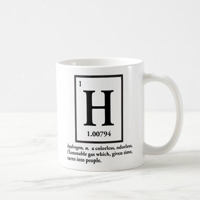 Mug hydrogène - un gaz qui se transforme en personnes (Droite)