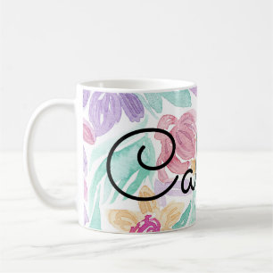 Mug Hydrogramme d'aquarelle rose pâle orange