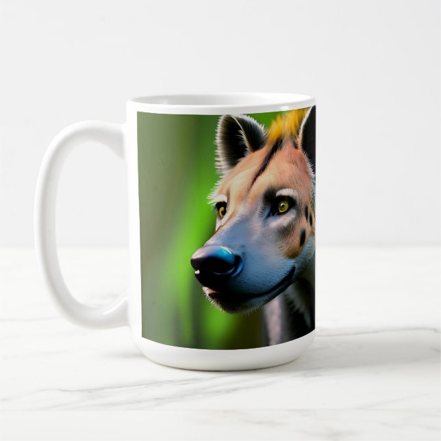Mug Hyéna Attaque En Regardant Sa Proie, (Gauche)