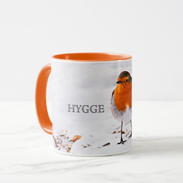 Mug Hygge avec un joli voilier dans la neige (Devant gauche)