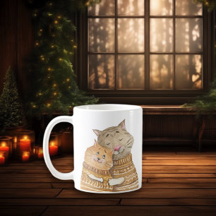 Mug Hygge Cat serre des lunettes dans les douilles cha