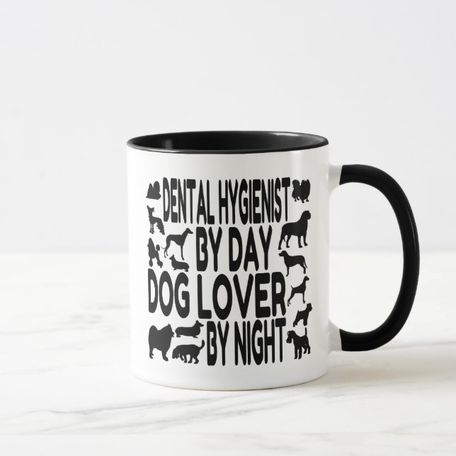Mug Hygiéniste dentaire Amoureux des chiens (Droite)