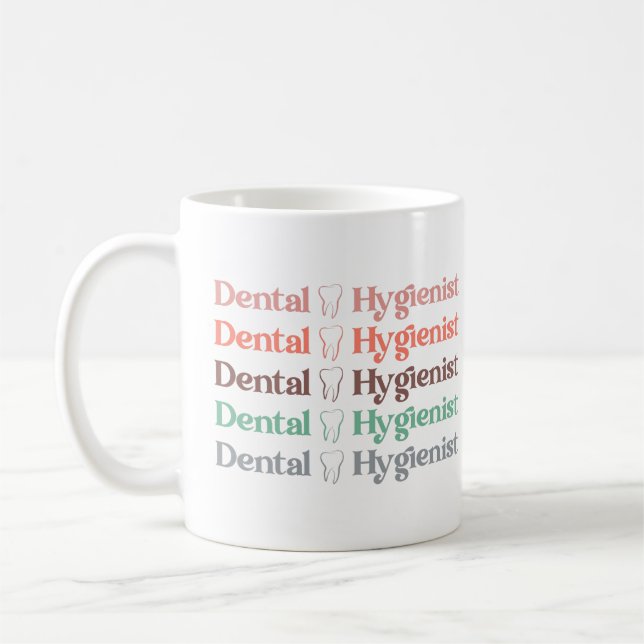 Mug Hygiéniste dentaire | RDH Dentist Dentist Cadeaux  (Gauche)