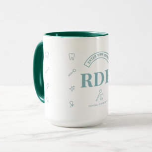 Mug Hygiéniste Dentaire RDH Minimaliste Personnalisé P
