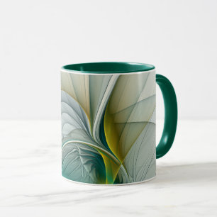 Mug Hypnotique Abstrait Golden Turquoise Turquoise Fra