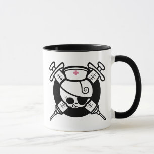 Mug Hypos de pirate et de croix d'infirmière
