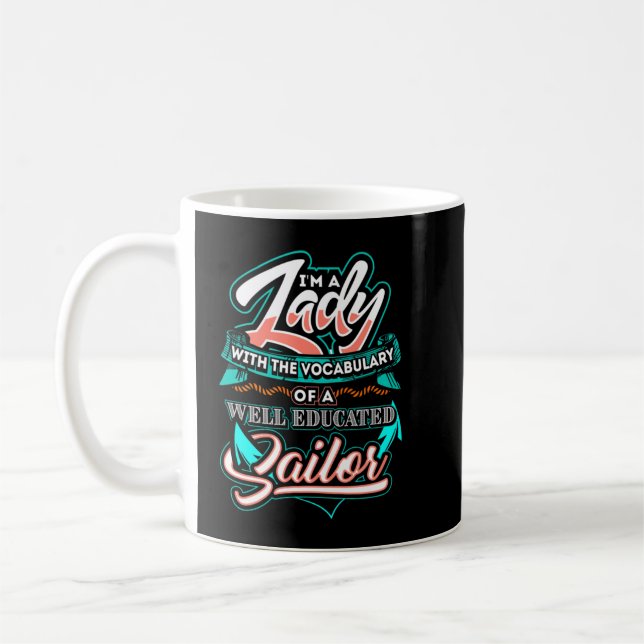 Mug I39 ; m une dame avec le vocabulaire d'une bonne é (Gauche)