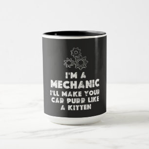 Mug I Am A Mechanic Drôle citations   chaton