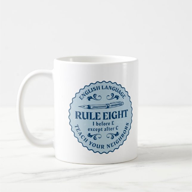 Mug I avant E sauf après C Règle drôle (Gauche)