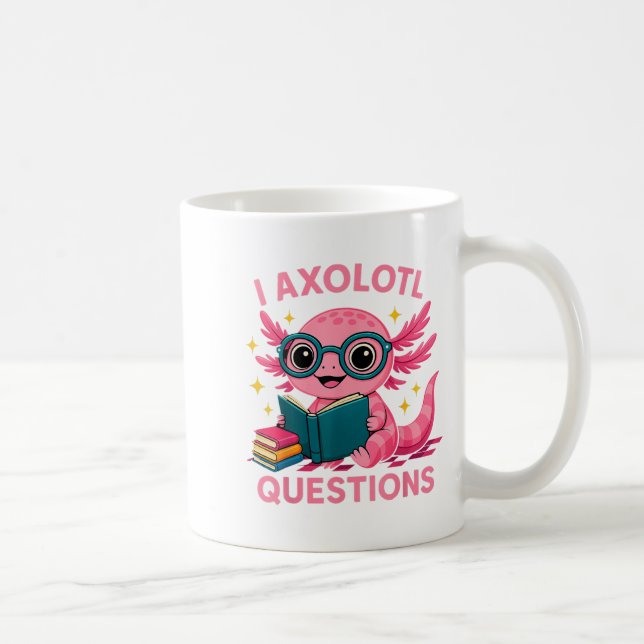 Mug I Axolotl Questions Chemise Adultes Jeunes Enfants (Droite)