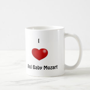 Mug I bébé rouge Mozart de coeur