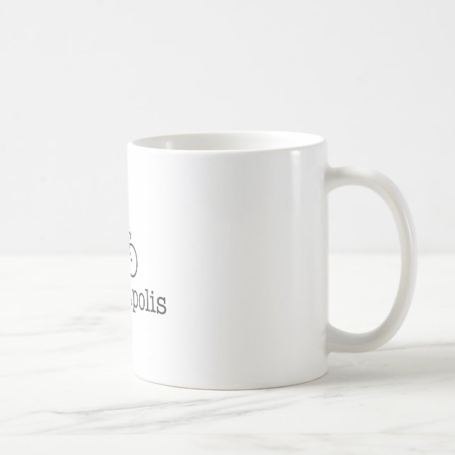 Mug I Bike Minneapolis - Texte noir (Droite)