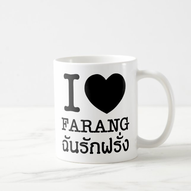 Mug I Black Heart (Amour) Farang (Droite)
