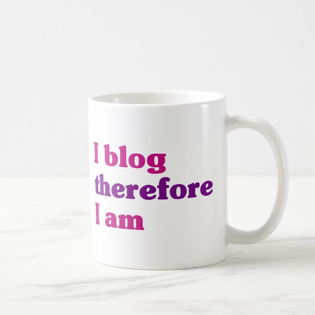 Mug I blog par conséquent je suis (Droite)